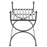 Bench Vintage Style Metal 83x42x55 cm Black