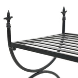 Bench Vintage Style Metal 83x42x55 cm Black