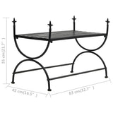 Bench Vintage Style Metal 83x42x55 cm Black