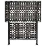 Folding Tea Table Vintage Style Metal 58x35x72 cm Black