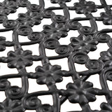 Folding Tea Table Vintage Style Metal 58x35x72 cm Black - Close-Up Angle