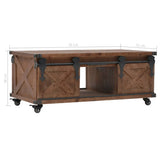Coffee Table Solid Fir Wood 91x51x38 cm Brown - Extra Image