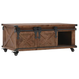 Coffee Table Solid Fir Wood 91x51x38 cm Brown - 45-Degree Angle