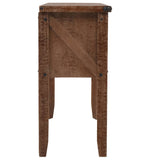 Console Table Solid Fir Wood 131x35.5x75 cm Brown - Side View