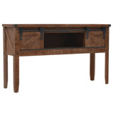 Console Table Solid Fir Wood 131x35.5x75 cm Brown - 45-Degree Angle