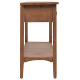 Console Table Solid Fir Wood 126x40x77.5 cm Brown - Side View