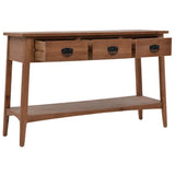 Console Table Solid Fir Wood 126x40x77.5 cm Brown - 45-Degree Angle