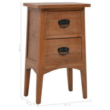 Bedside Cabinet Solid Fir Wood 40x29x68 cm Brown - Extra Image