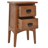 Bedside Cabinet Solid Fir Wood 40x29x68 cm Brown - 45-Degree Angle