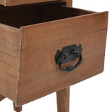 Bedside Cabinet Solid Fir Wood 40x29x68 cm Brown - Extra Image