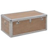 Storage Box Solid Fir Wood 91x52x40 cm Brown