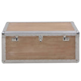 Storage Box Solid Fir Wood 91x52x40 cm Brown