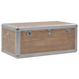 Storage Box Solid Fir Wood 91x52x40 cm Brown