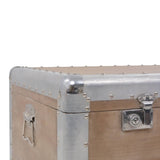 Storage Box Solid Fir Wood 91x52x40 cm Brown - Close-Up Angle