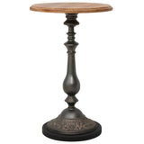 End Table Solid Fir Wood 40x64 cm Brown - Close-Up Angle