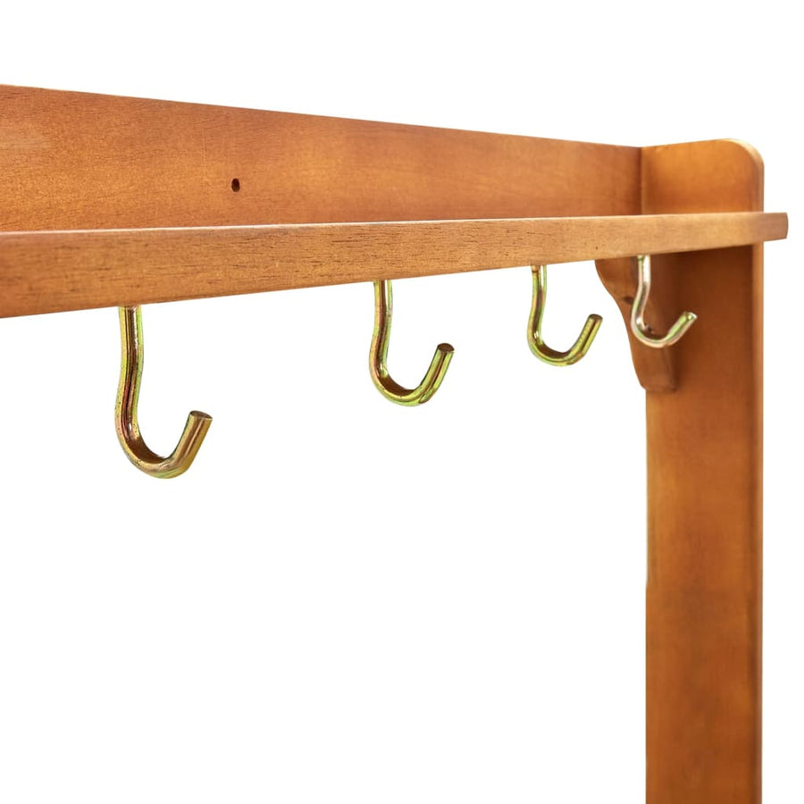 Garden Kitchen Trolley Solid Wood Acacia 92x43.5x141.5 cm