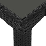 9 Piece Outdoor Dining Set Poly Rattan Black
