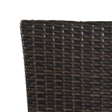 9 Piece Outdoor Dining Set Poly Rattan Brown and Grey