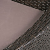9 Piece Outdoor Dining Set Poly Rattan Brown and Grey