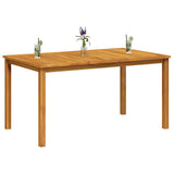 Garden Table 150x90x74 cm Solid Acacia Wood - Close-Up Angle