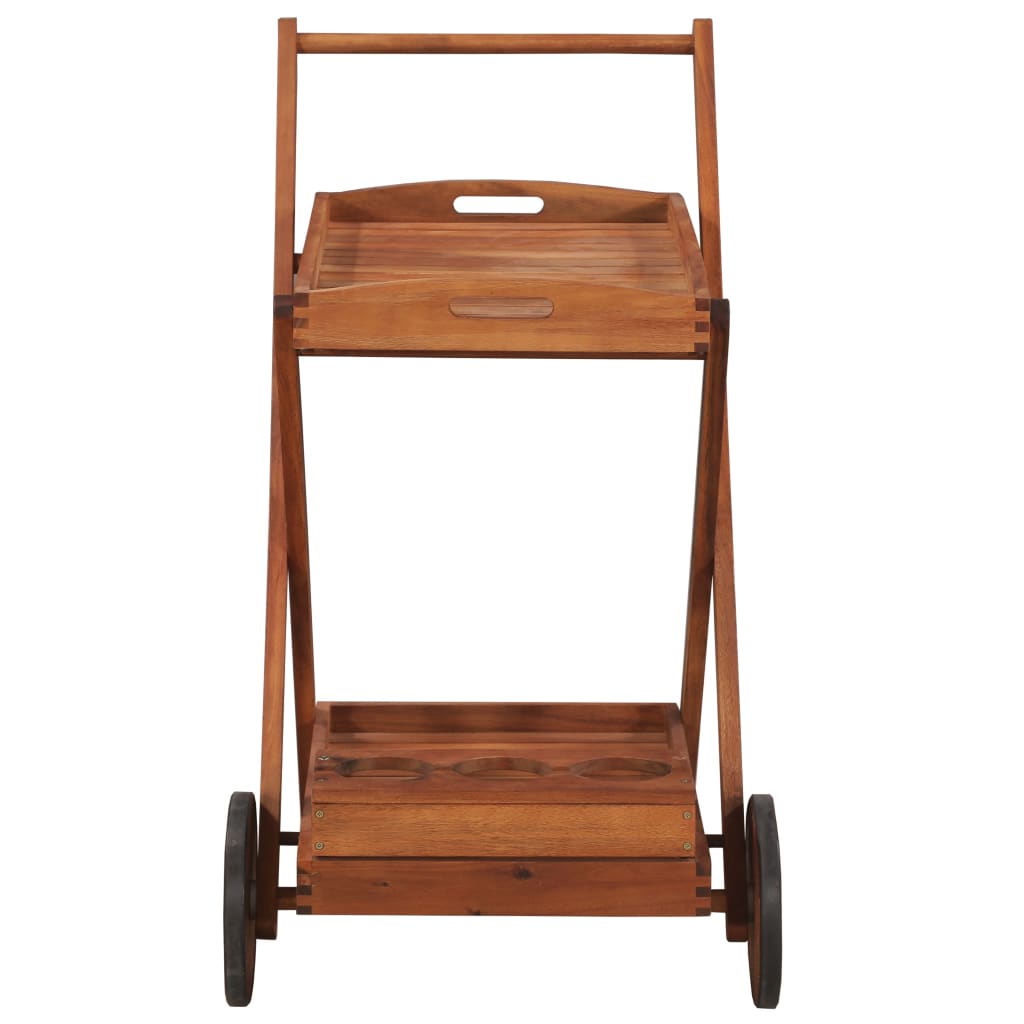 Tea Trolley Solid Acacia Wood