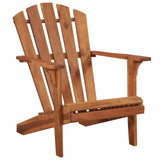 Garden Adirondack Chair with Footrest Solid Acacia Wood - Top-Down View