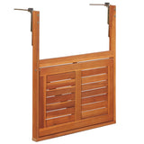 Hanging Balcony Table 64.5x44x80 cm Solid Acacia Wood - 45-Degree Angle