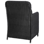 Outdoor Chairs with Cushions 2 pcs Poly Rattan Black
