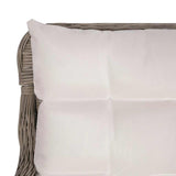 Outdoor Chairs with Cushions 2 pcs Poly Rattan Brown - Rear View