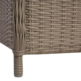 3 Piece Bistro Set with Cushions and Pillows Poly Rattan Brown - Extra Image