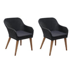 Outdoor Chairs with Cushions 2 pcs Poly Rattan Black