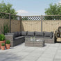 8 Piece Garden Lounge Set with Cushions Poly Rattan Grey