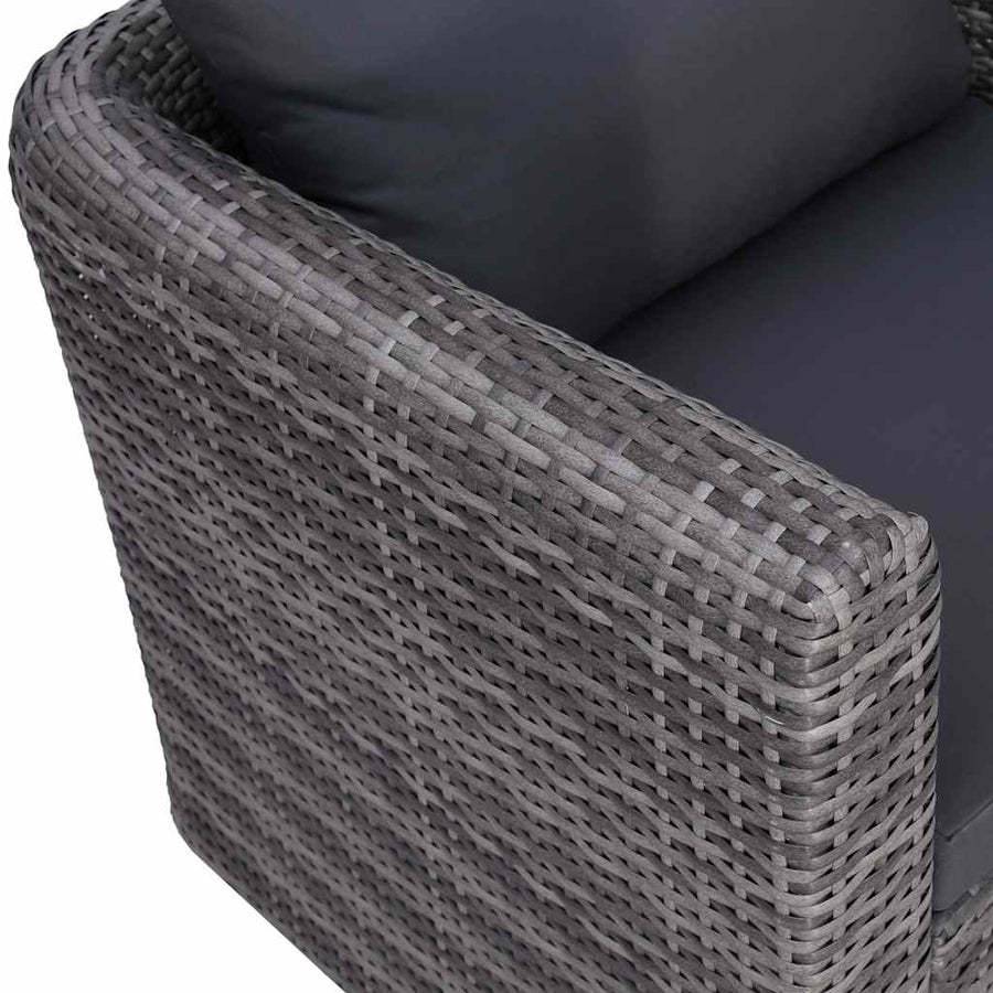 7 Piece Garden Sofa Set with Cushions&Pillows Poly Rattan Grey