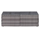 6 Piece Garden Sofa Set with Cushions & Pillows Poly Rattan Grey