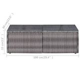6 Piece Garden Sofa Set with Cushions & Pillows Poly Rattan Grey