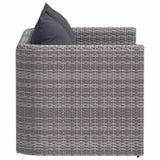 Garden Corner Sofas 2 pcs Grey Poly Rattan - Top-Down View