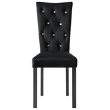 Dining Chairs 2 pcs Black Velvet - Top-Down View