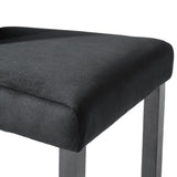 Dining Chairs 2 pcs Black Velvet - Close-Up Angle