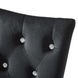 Dining Chairs 2 pcs Black Velvet - Low Angle