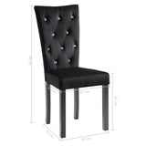 Dining Chairs 2 pcs Black Velvet - Extra Image
