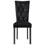 Dining Chairs 4 pcs Black Velvet