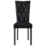 Dining Chairs 4 pcs Black Velvet - Top-Down View