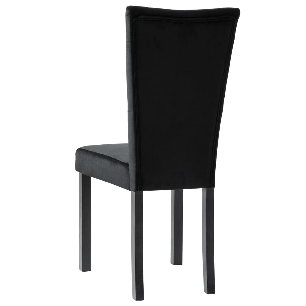 Dining Chairs 4 pcs Black Velvet