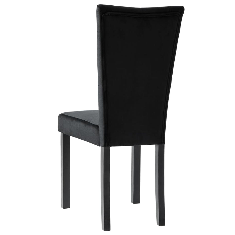 Dining Chairs 4 pcs Black Velvet