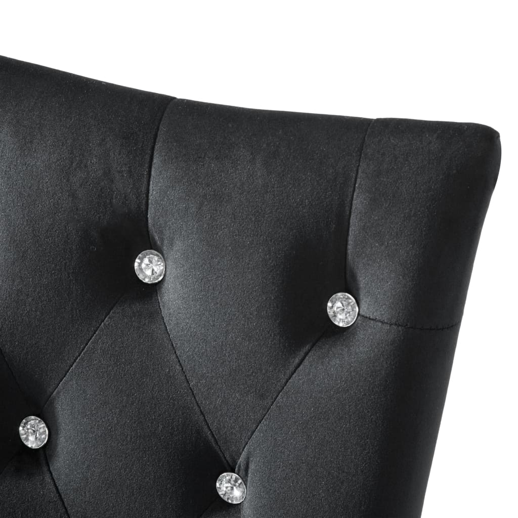 Dining Chairs 4 pcs Black Velvet