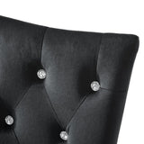 Dining Chairs 4 pcs Black Velvet - Low Angle