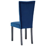 Dining Chairs 4 pcs Dark Blue Velvet