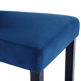 Dining Chairs 4 pcs Dark Blue Velvet - Close-Up Angle