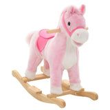 Rocking Animal Plush 65X32X58 Cm Pink