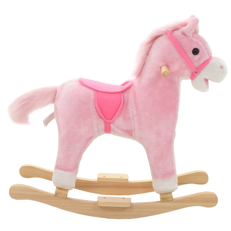 Rocking Animal Plush 65X32X58 Cm Pink